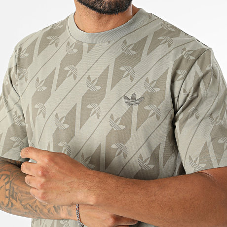 Adidas Originals - Tee Shirt Monogram AOP KV7268 Vert Kaki