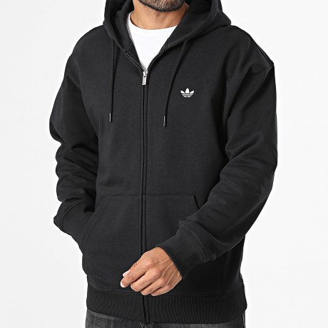 Adidas Originals - Sweat Zippée A Capuche Trefoil Essentials KS8941 Noir