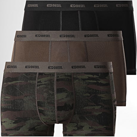 Diesel - Pack de 3 Bóxers A17832-0IKBL Negro Verde Kaki