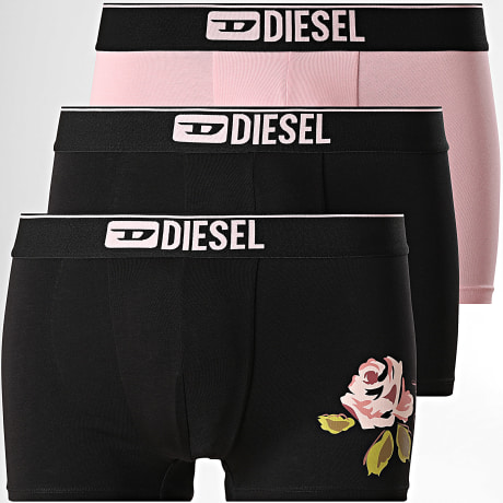 Diesel - Pack de 3 Boxers A19391-0KNCS Negro Rosa