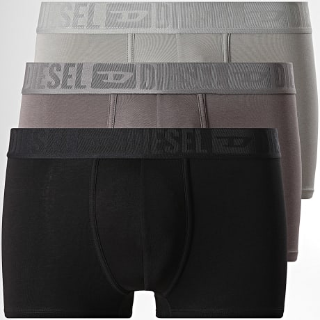 Diesel - Pack de 3 Bóxers A22083-0EGCI Negro Gris Claro Gris