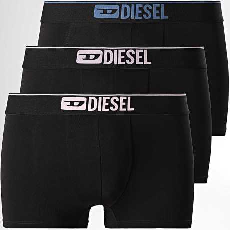 Diesel - Pack de 3 Boxers Damien 00ST3V-0GDAC Negro Rosa Azul Violeta