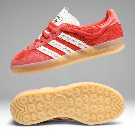 Adidas Originals - Zapatillas Mujer Gazelle Indoor W KI7169 Rojo Usado Off White Rojo Usado