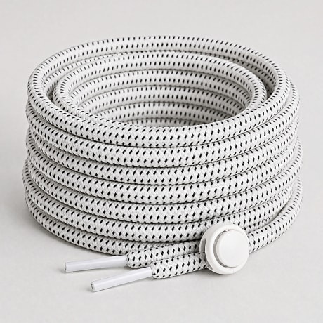 Classic Series - Round Trail Stopper Laces White