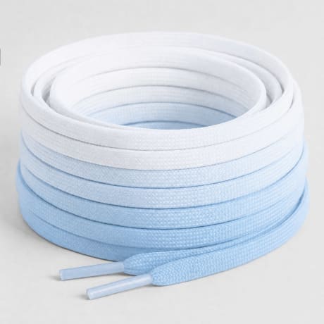 Classic Series - Flat Laces Gradient White Light Blue