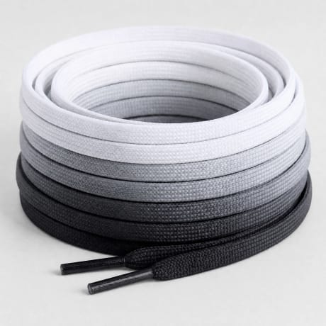 Classic Series - Flat Laces Gradient White Black