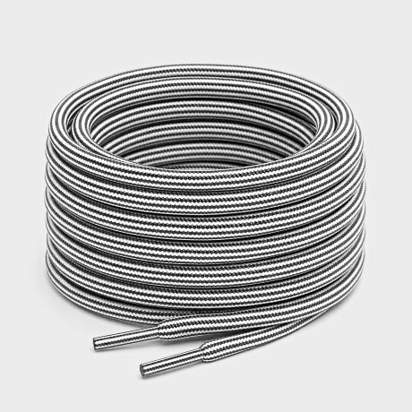 Classic Series - Round Boot Laces 5mm Black White