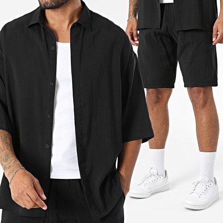 Mackten - Conjunto Camisa Manga Curta E Calção De Jogging 010 Preto