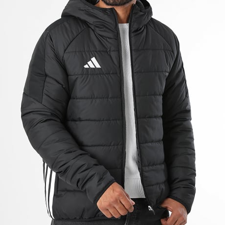 Adidas Sportswear - Doudoune Capuche Zippée A Bandes Tiro 26 Essentials Winterized KE1572 Noir