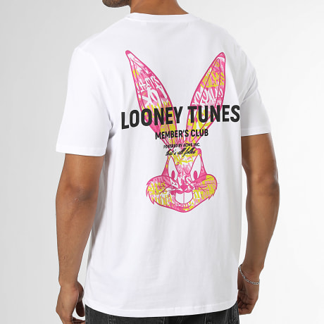 Looney Tunes - Camiseta New Graff Bugs Bunny Blanco Rosa