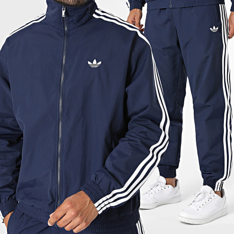 Adidas Originals - Ensemble De Survetement A Bandes Firebird Woven KE1365 KE1370 Bleu Marine