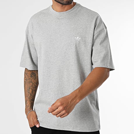 Adidas Originals - Tee Shirt Loose Fit Trefoil Essentials IA7533 Gris Chiné