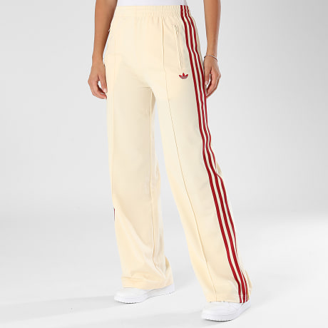 Adidas Originals - Pantalon Jogging Loose A Bandes Femme Firebird KS4671 Jaune Clair Bordeaux