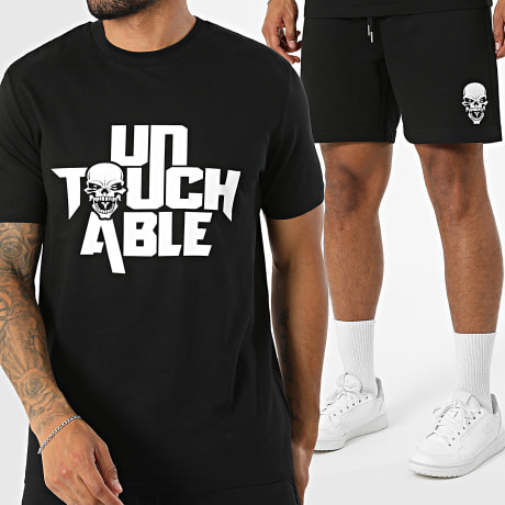 Mac Tyer Untouchable - Ensemble Tee Shirt Et Short Jogging Logo Noir Blanc