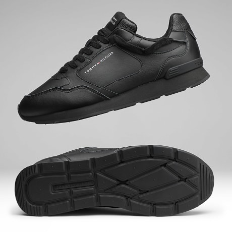 Tommy Hilfiger - Baskets Light Eva Runner Leather 5906 Black