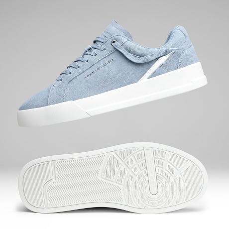 Tommy Hilfiger - Baskets TH Court Premium Suede 5880 Brisk Blue