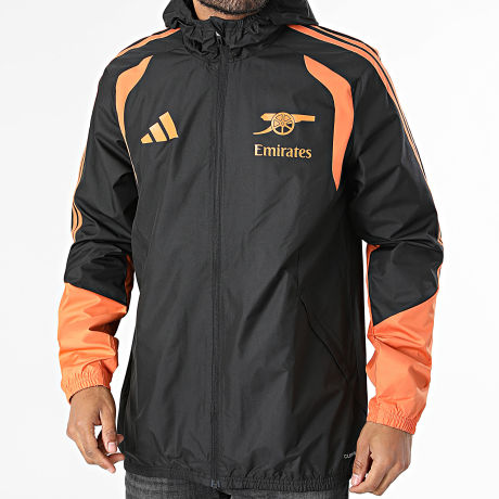 Adidas Sportswear - Veste Capuche Zippée Arsenal FC KC2410 Noir Orange