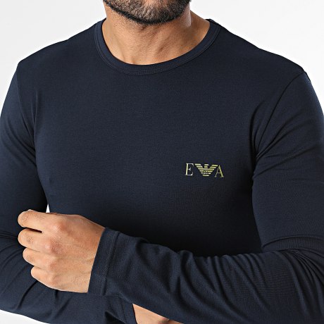 Emporio Armani - Camiseta Mangas Largas Parte Alta EM000383-AF25018 Bleu Marine