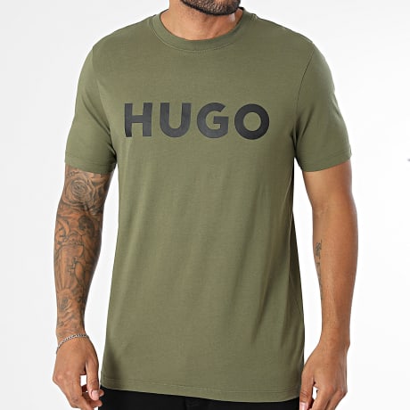 HUGO - Tee Shirt Dulivio 50467556 Vert Kaki