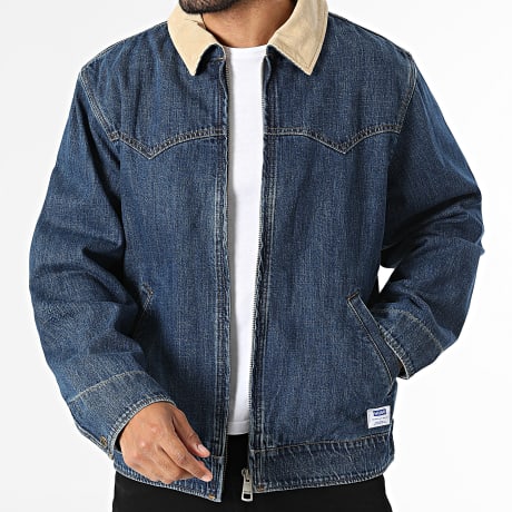 Hugo Azul - Chaqueta Vaquero con cremallera Arvan 50563315 Azul Denim Beige