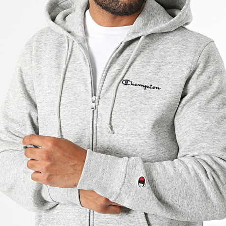 Champion - Zipped Hoodie with Hood 221794 Heather Grey