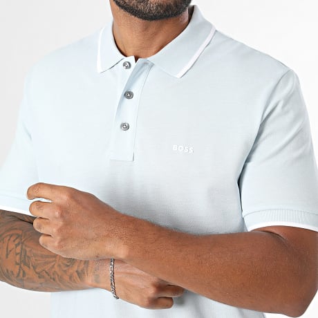 BOSS - Polo Manches Courtes Parlay 190 50494697 Bleu Clair