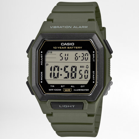 Casio - Horloge W-738H-3AVEF Kaki Groen