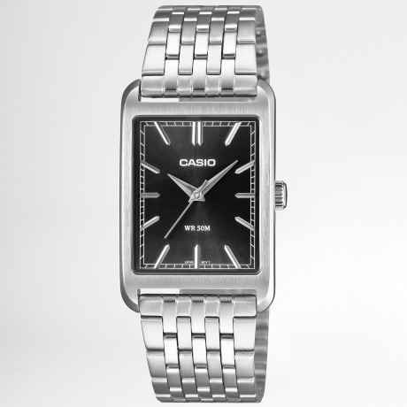 Casio - Horloge MTP-B215D-1AVER Zilverkleurig Zwart