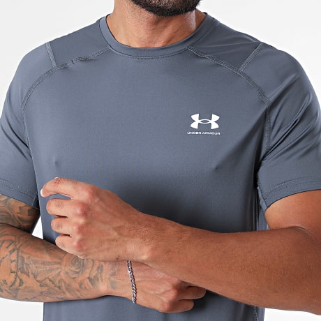 Under Armour - Tee Shirt Ajusté HeatGear Armour Fitted 1361683 Gris Anthracite