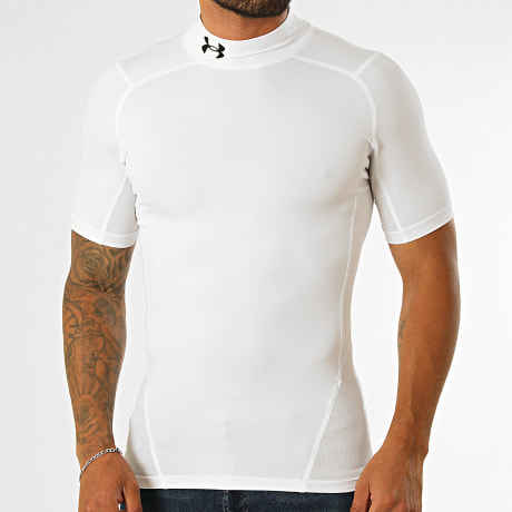Under Armour - Tee Shirt Col Montant HeatGear Armour Compression 1372586 Blanc