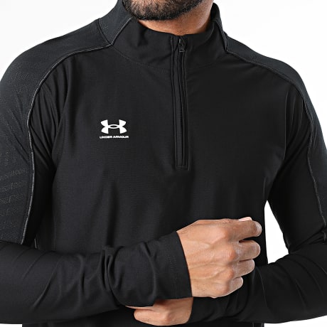 Under Armour - Tee Shirt Manches Longues Col Zippé Challenger Pro 6008988 Noir