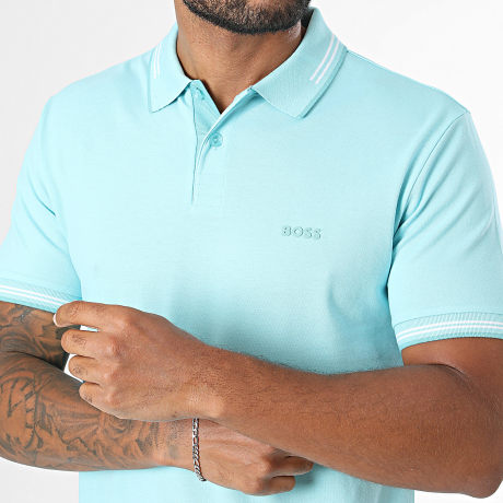 BOSS - Polo Manches Courtes Slim Paul 50506193 Bleu Turquoise