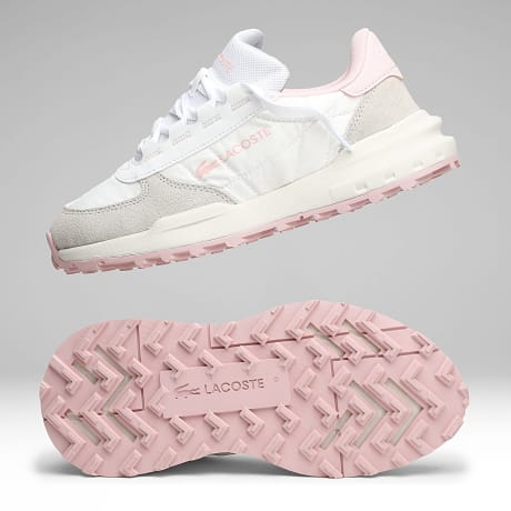 Lacoste - Sneakers Dames Elite Activ Evo 225 Wit Licht Roze