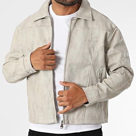 PXP - Jacket Zip Faux Leather 2633315 Dark Beige