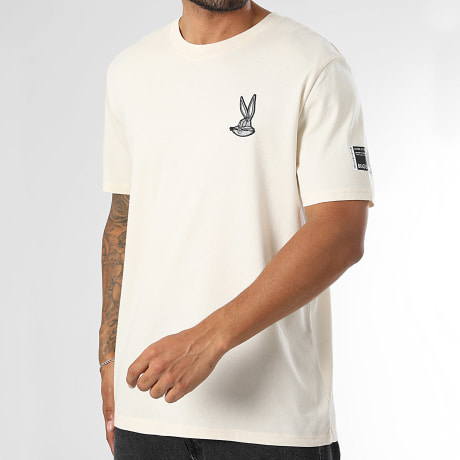 Looney Tunes - Camiseta Oversize Grande Patch Corazón Bugs Bunny Beige