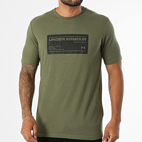 Under Armour - Tee Shirt UA M Box Label 6017350 Vert Kaki