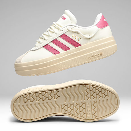 Adidas Performance - Zapatillas Mujer VL Court Bold KH9450 Blanco Suave Dual Magenta Oro Metálico