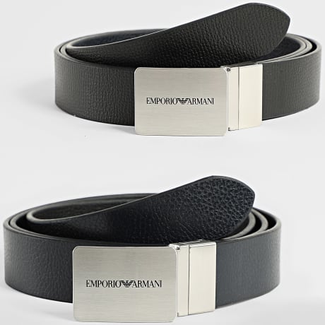 Emporio Armani - Cinturón Reversible Y4S563 Y737E Negro Azul Marino