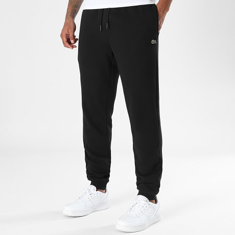 Lacoste - Pantalón chándal Logo Bordado Cocodrilo Negro