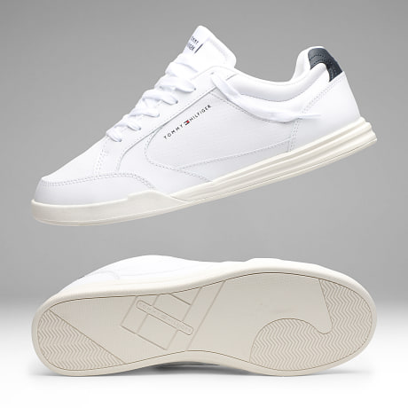 Tommy Hilfiger - Baskets Lo Pro Cupsole Perf Leather 5944 White Desert Sky