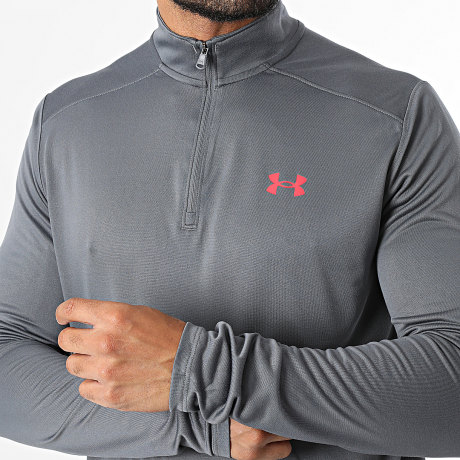 Under Armour - Tee Shirt Manches Longues Col Zippé UA Tech Utility 6013800 Gris Foncé