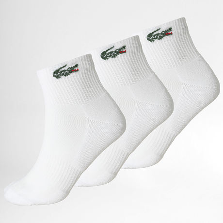 Lacoste - Pack aus 3 Paaren weiße Socken mit Krokodil-Logo