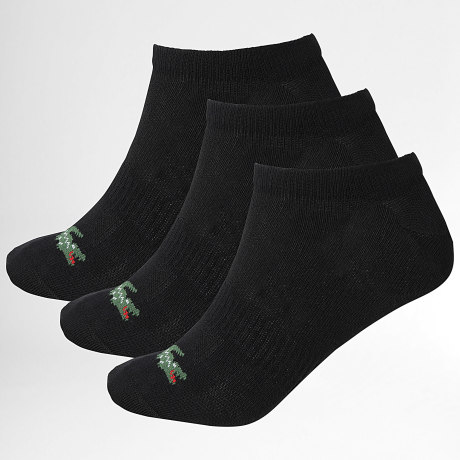 Lacoste - Pack de 3 Pares De Calcetines Logo Cocodrilo Negro