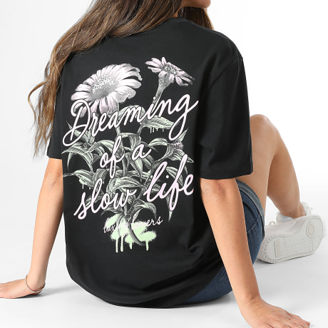 Luxury Lovers - Camiseta Oversize Mujer Dreaming Of A Slow Life Negro