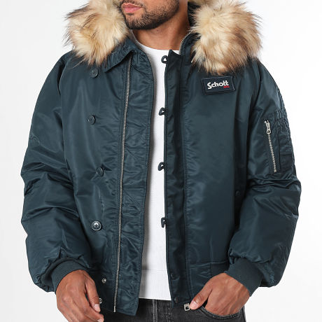 Schott NYC - Jack Snorkel N2B Petrol Blauw