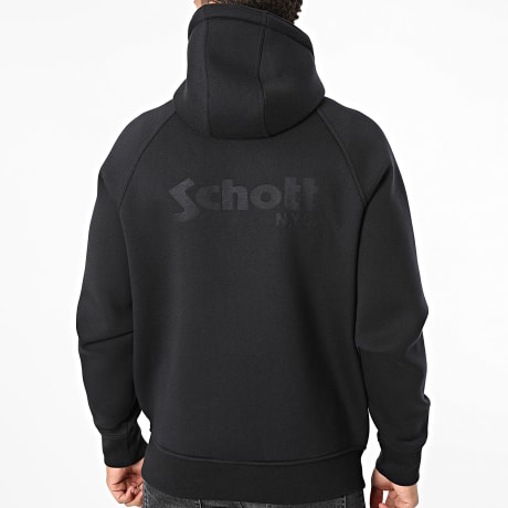 Schott NYC - Hoodie met rits en capuchon SW4021 Zwart