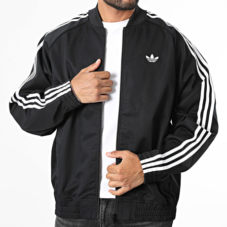 Adidas Originals - Veste SST Adicolor Classic Cotton Twill KR1371 Noir Blanc