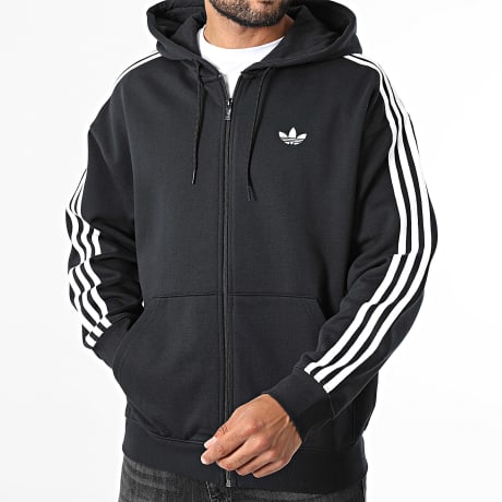 Adidas Originals - Sweat Zippée A Capuche Adicolor Oversize KQ8919 Noir