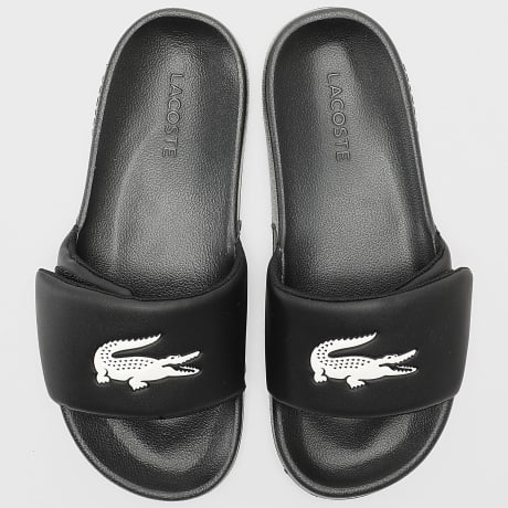 Lacoste - Chanclas Serve Slide Negro Blanco