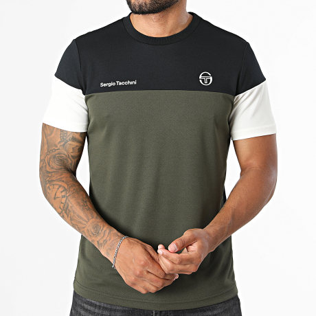 Sergio Tacchini - T-Shirt Prave 40845 Nero Verde Kaki